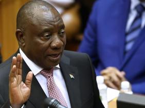 ANC President Cyril Ramaphosa sworn in as head of state in the Republic of South Africa, May 25, 2019