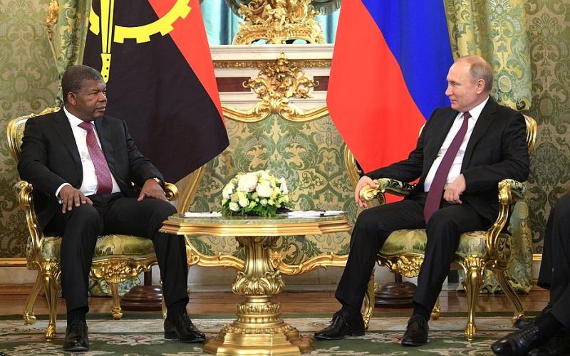 Presidents Vladimir Putin of Russia and João Lourenço of Angola 