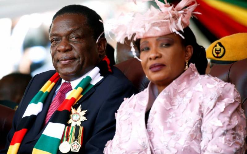 President Emmerson Mnangagwa and First Lady at his inauguration