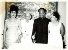 Kwame Nkrumah and Fathia with the Du Boises, August 1963